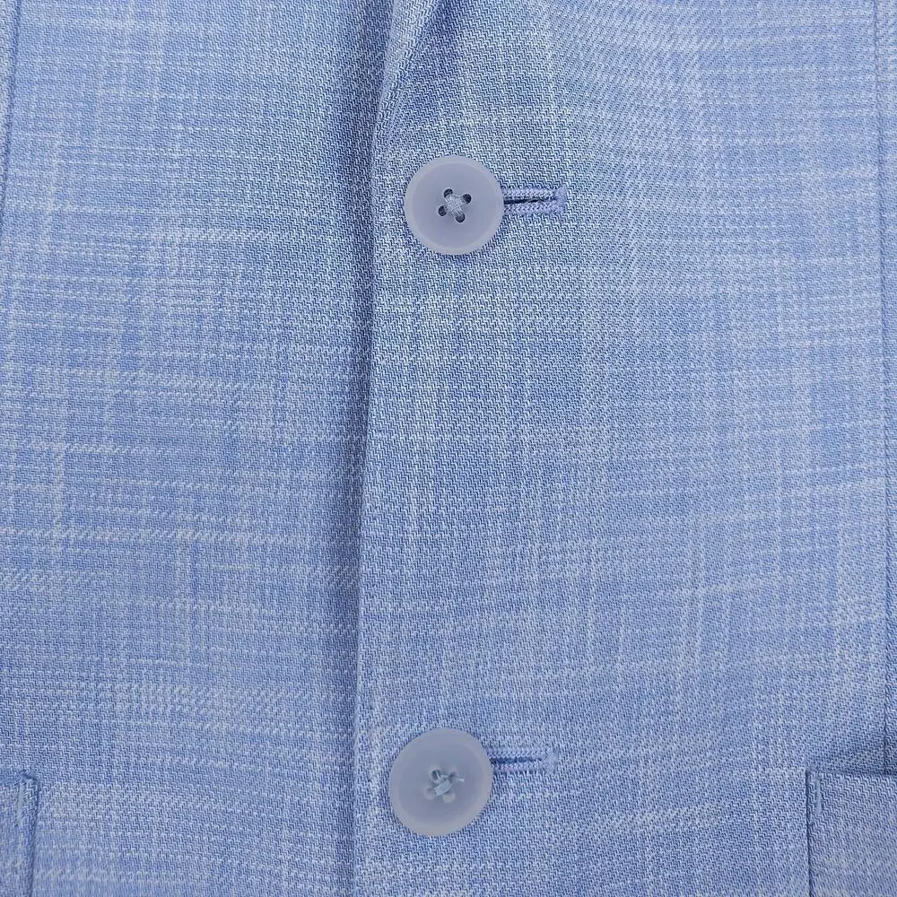 Calvin Klein Mens Slim Fit Sport Coat Blazer 38R Light Blue Solid Stretch NWT